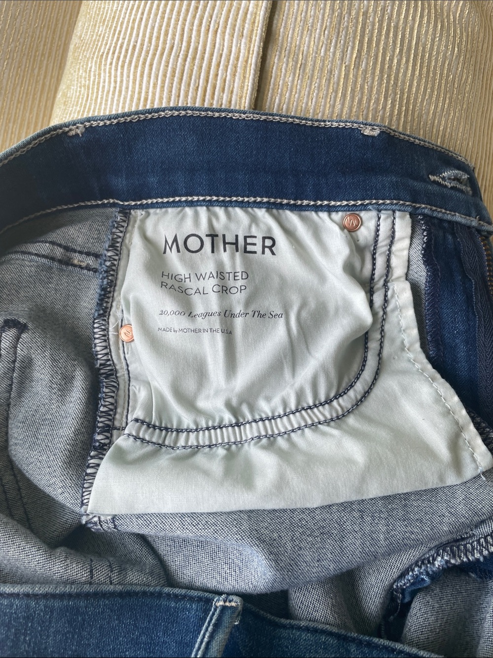 MOTHER High-Waisted Rascal Crop Jeans - Blue Size 27